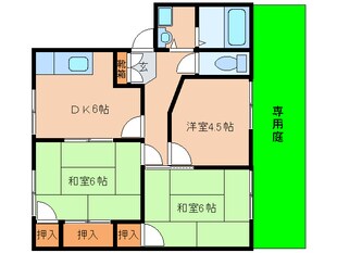 ファミール春日西　Ｃ棟の物件間取画像